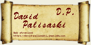 David Pališaški vizit kartica